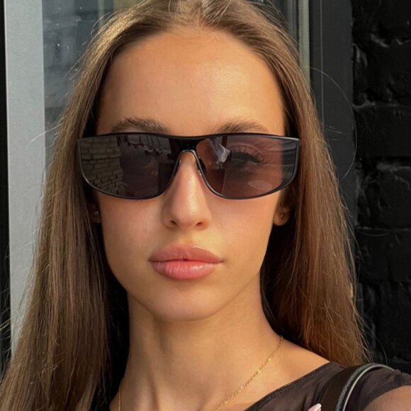 NEW SL 605 LUNA 002 SAINT LAURENT SUNGLASSES BLACK UNISEX EYEWEAR SL605 LUNA 002 - Picture 1 of 4